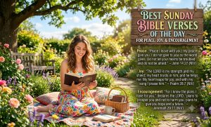 Best Sunday Bible Verses of the Day for Peace, Joy, and Encouragement.