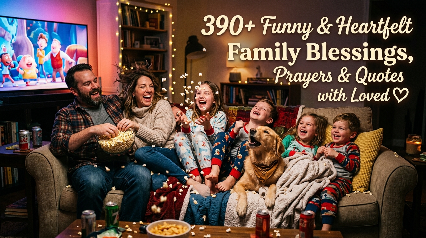 390+ Funny & Heartfelt Family Blessings, Prayers & Quotes with Loved.