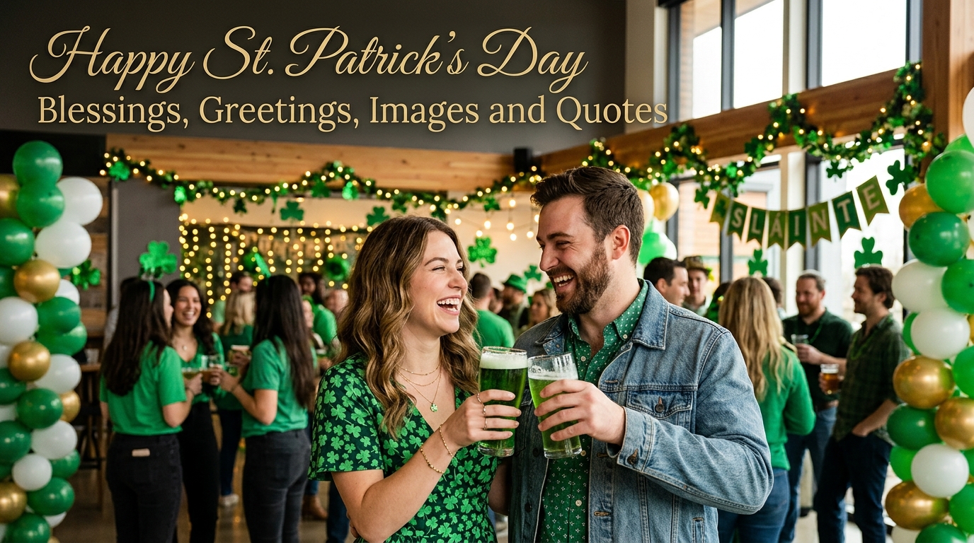 Happy St. Patrick's Day Blessings, Greetings, Images and Quotes.