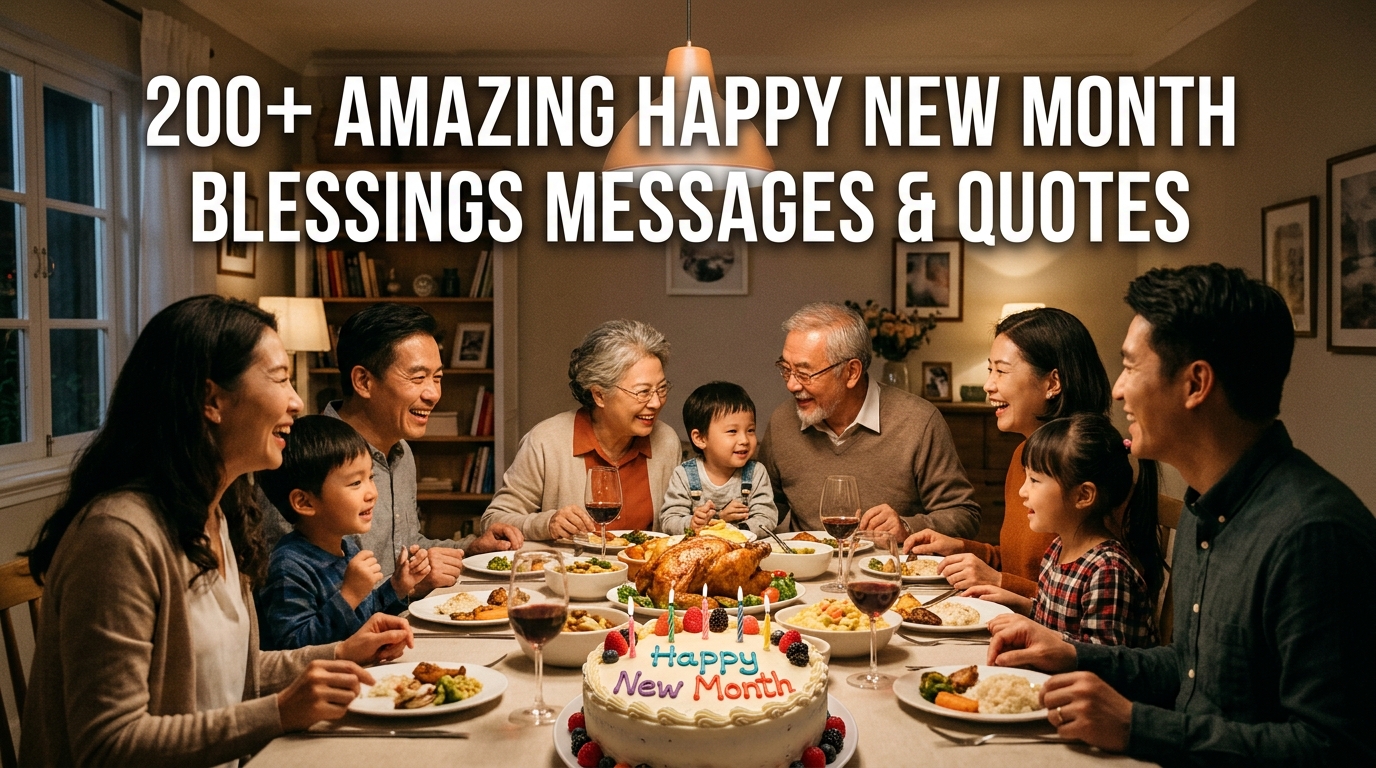 200+ Amazing Happy New Month Blessings Messages & Quotes.